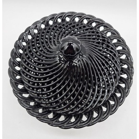 Rosenthal Netter Basket Weave Ceramic Candy Dish With Cover Made In Italy MCM - Picture 5 of 16